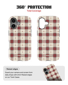 iPhone 17 Tank Case | Textures (Heritage Plaid)