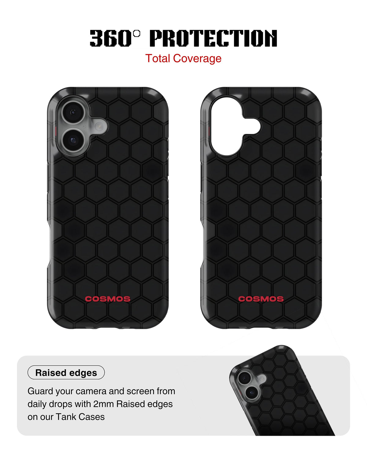 iPhone 16 Tank Case | Textures (Hex Core)