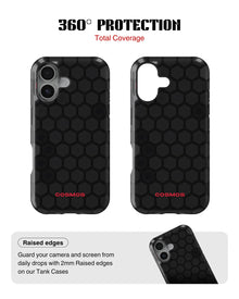 iPhone 16 Tank Case | Textures (Hex Core)