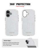 iPhone 16 Tank Case | Textures (Ivory Grain)