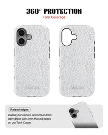iPhone 16 Tank Case | Textures (Ivory Grain)