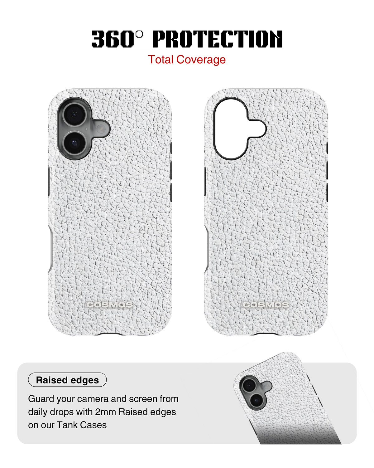 iPhone 16 Plus Tank Case | Textures (Ivory Grain)
