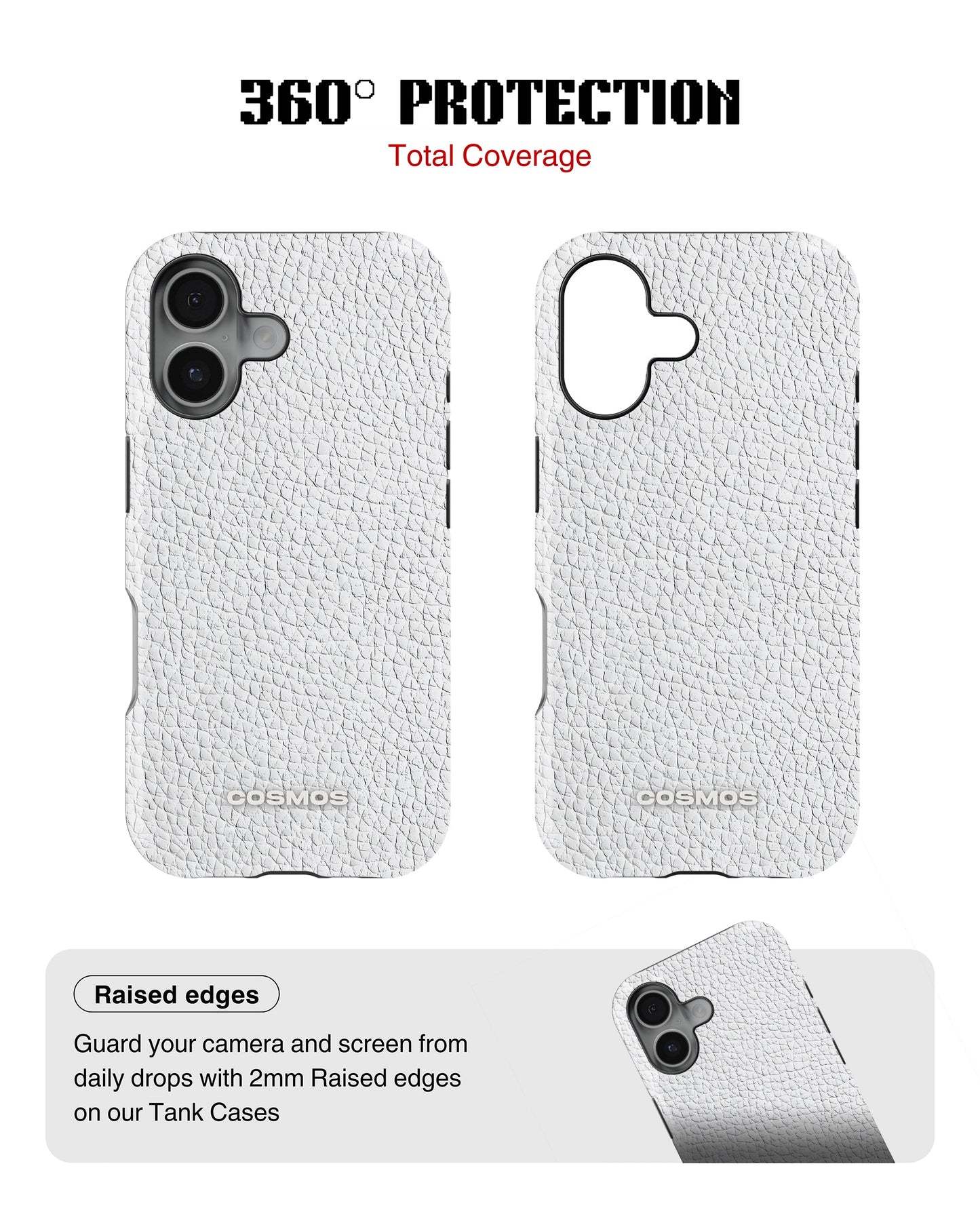 iPhone 16 Plus Tank Case | Textures (Ivory Grain)