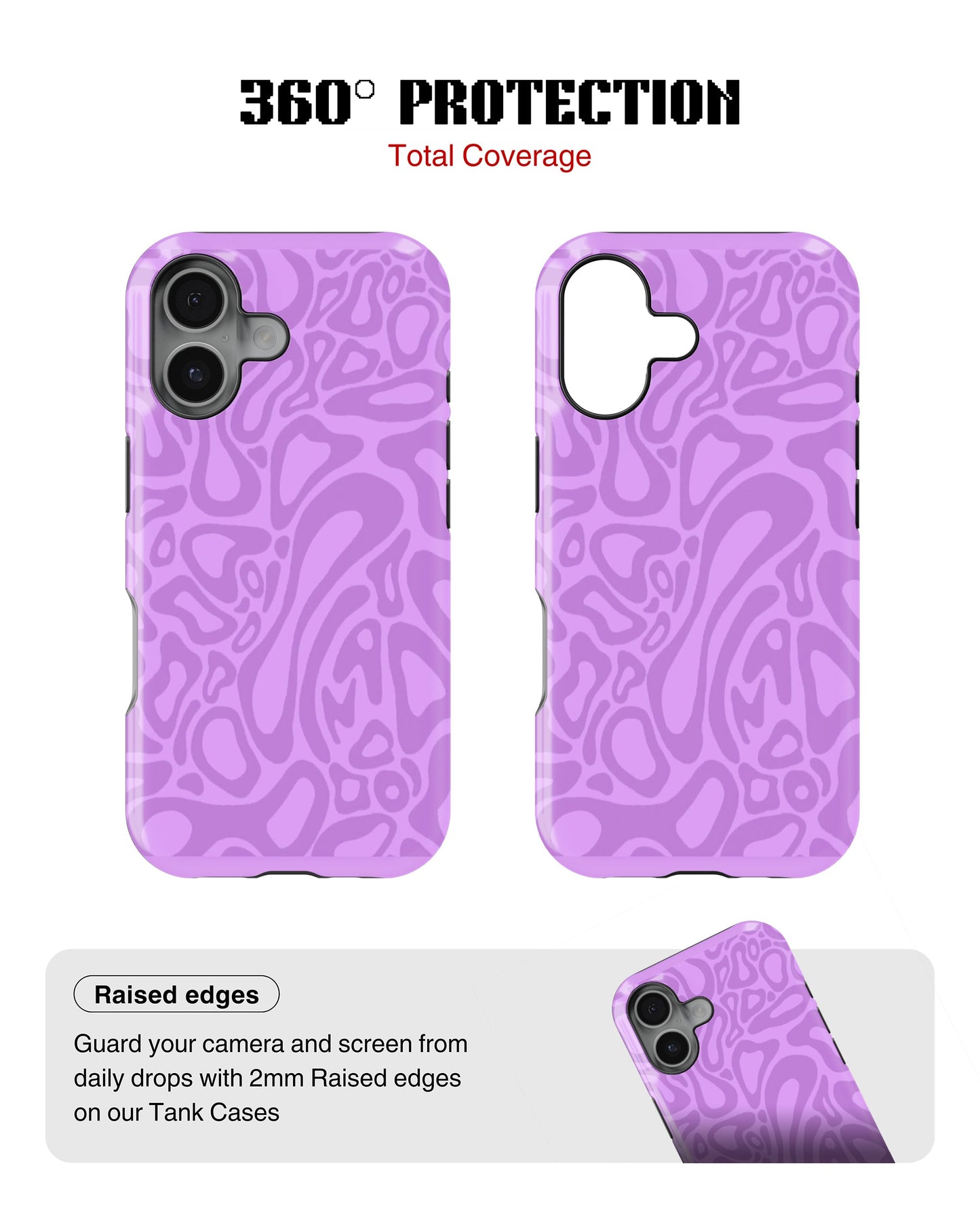 iPhone 16 Plus Tank Case | Modernism (Lilac Melt)