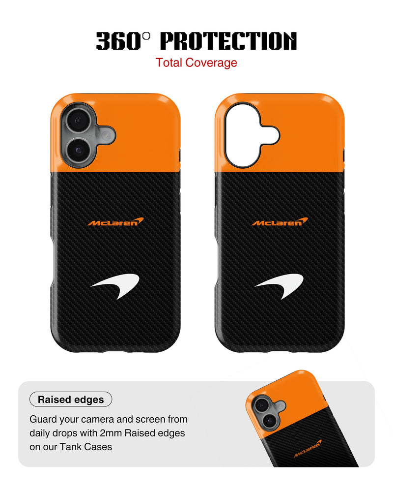 iPhone 16 Tank Case | Formula 1 (McLaren Carbon)