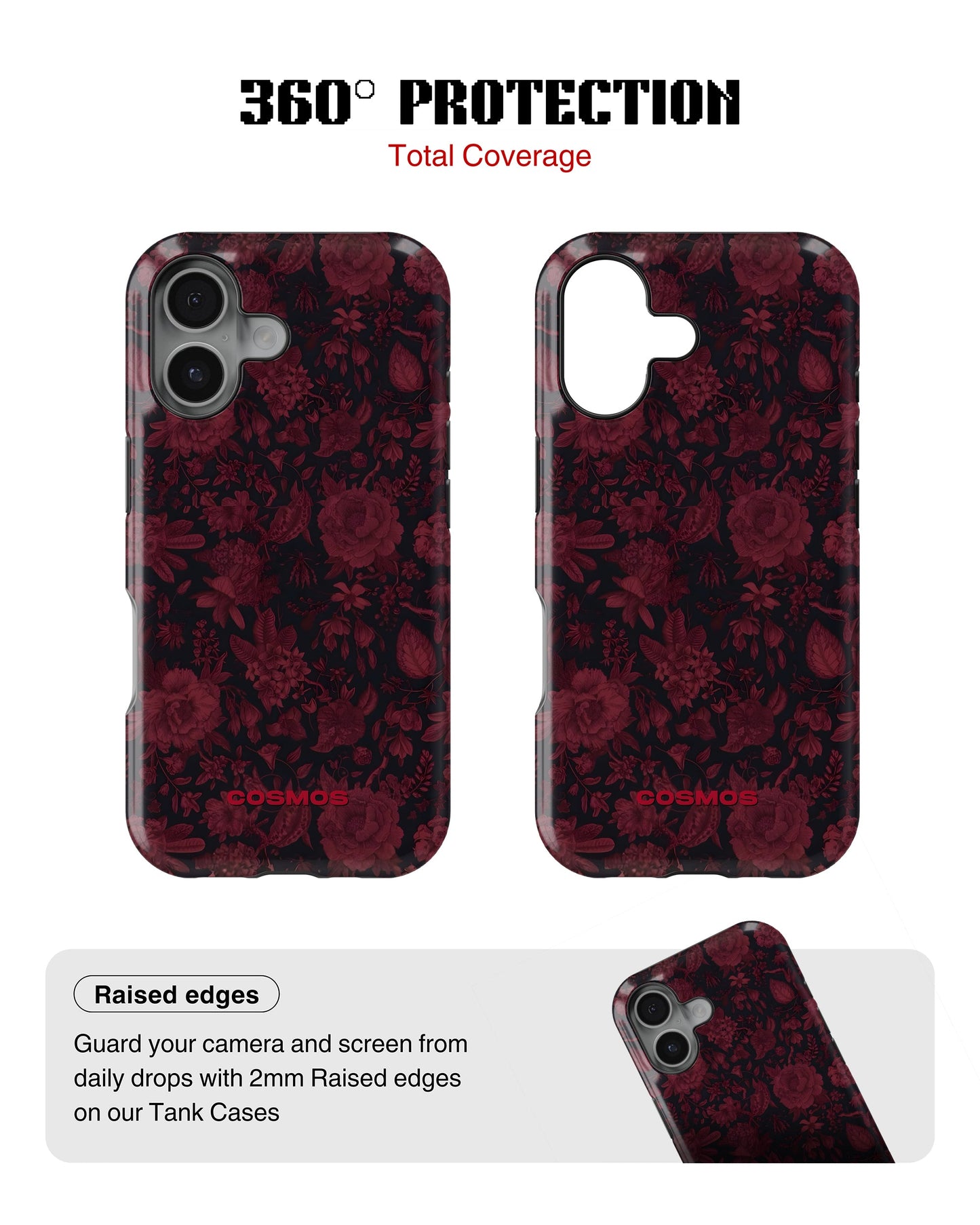 iPhone 17 Tank Case | Textures (Midnight Rose)