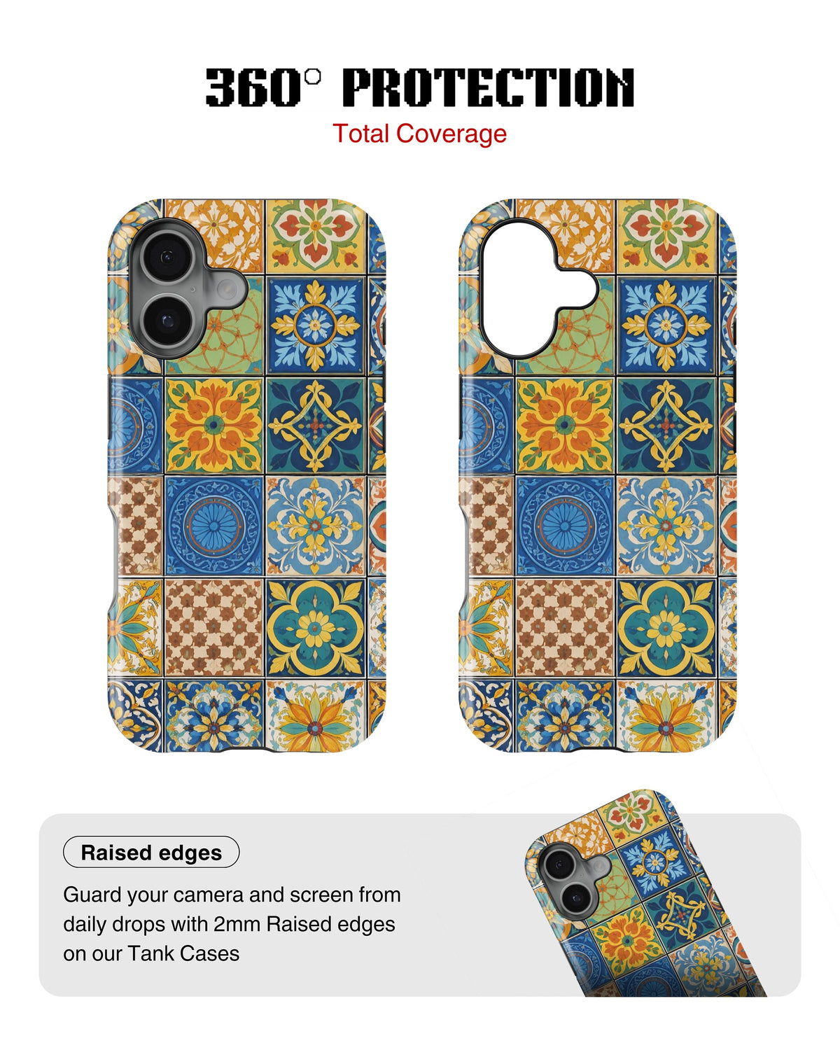 iPhone 16 Tank Case | Girls Aesthetics (Moroccan Tiles)