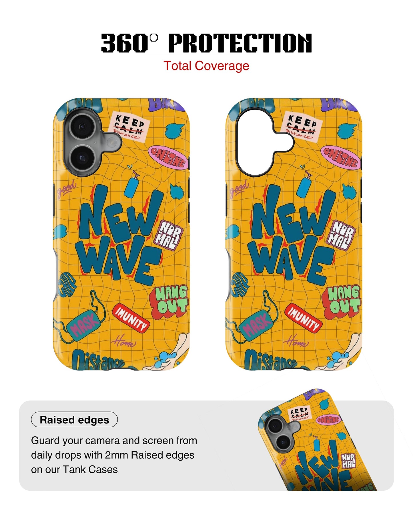 iPhone 16 Plus Tank Case | Modernism (New Wave)