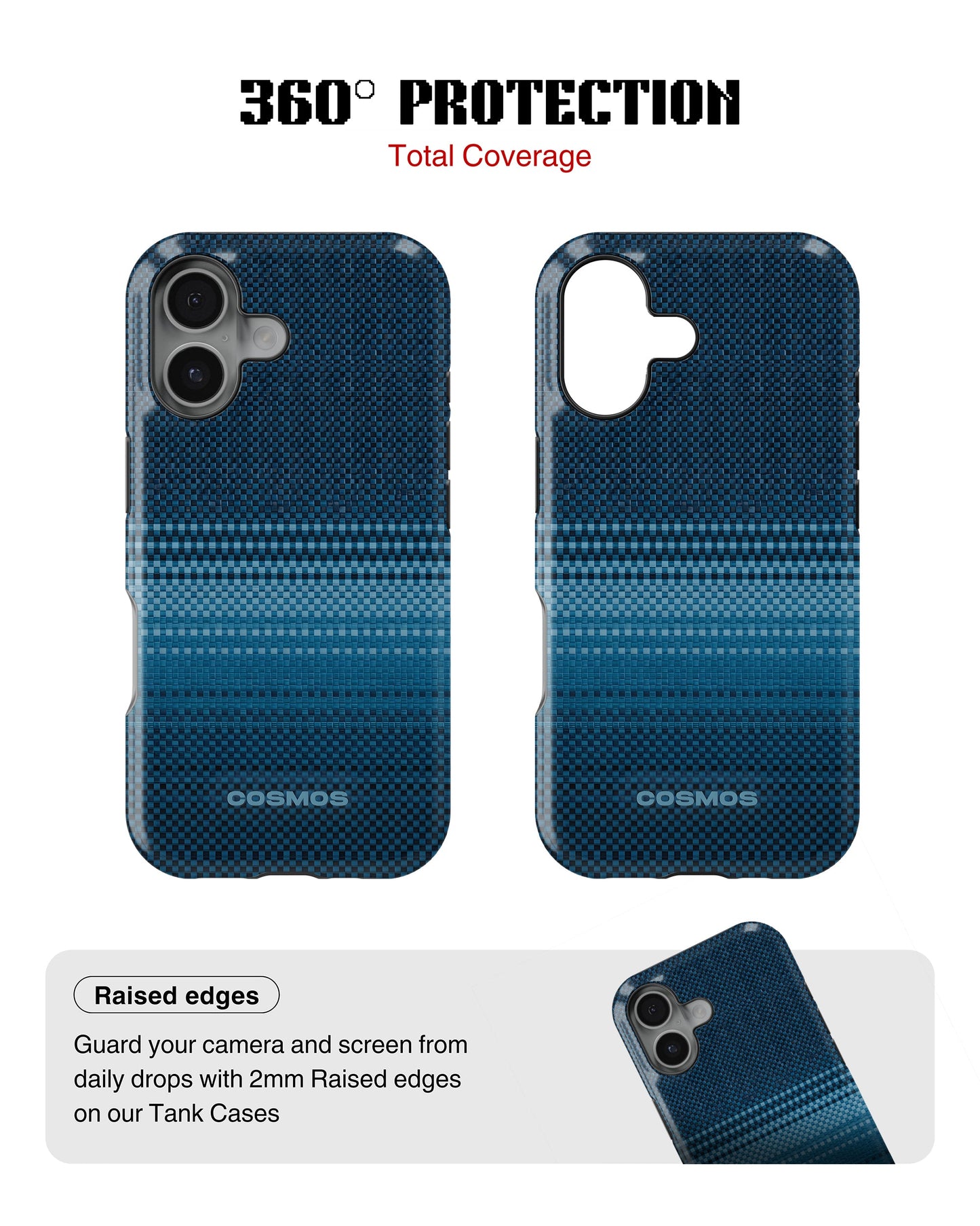 iPhone 16 Tank Case | Textures (Ocean Stitch)