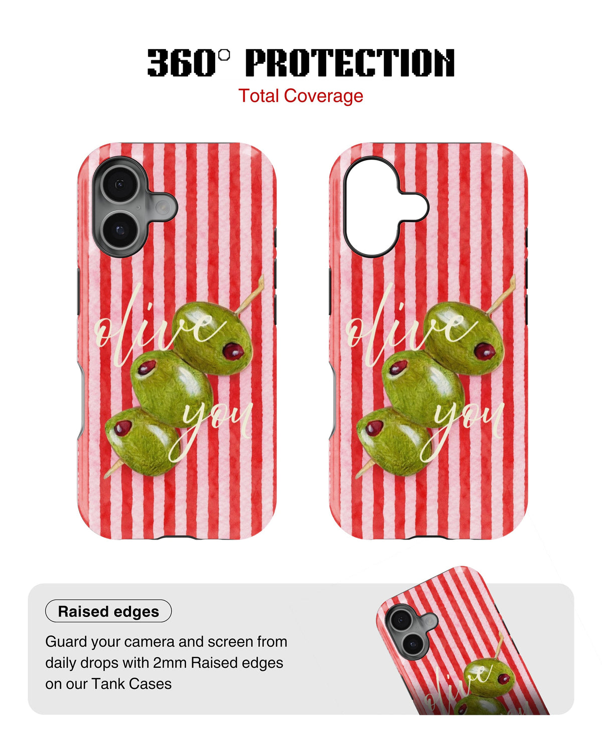 iPhone 16 Plus Tank Case | Girls Aesthetics (Olive Love)