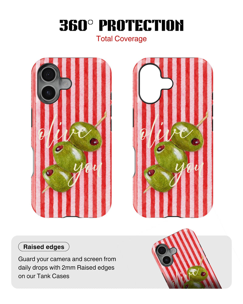 iPhone 17 Tank Case | Girls Aesthetics (Olive Love)