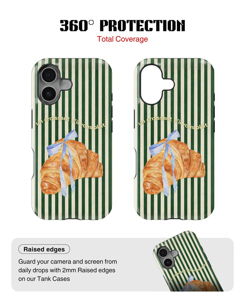 iPhone 16 Tank Case | Girls Aesthetics (Paris Croissant)