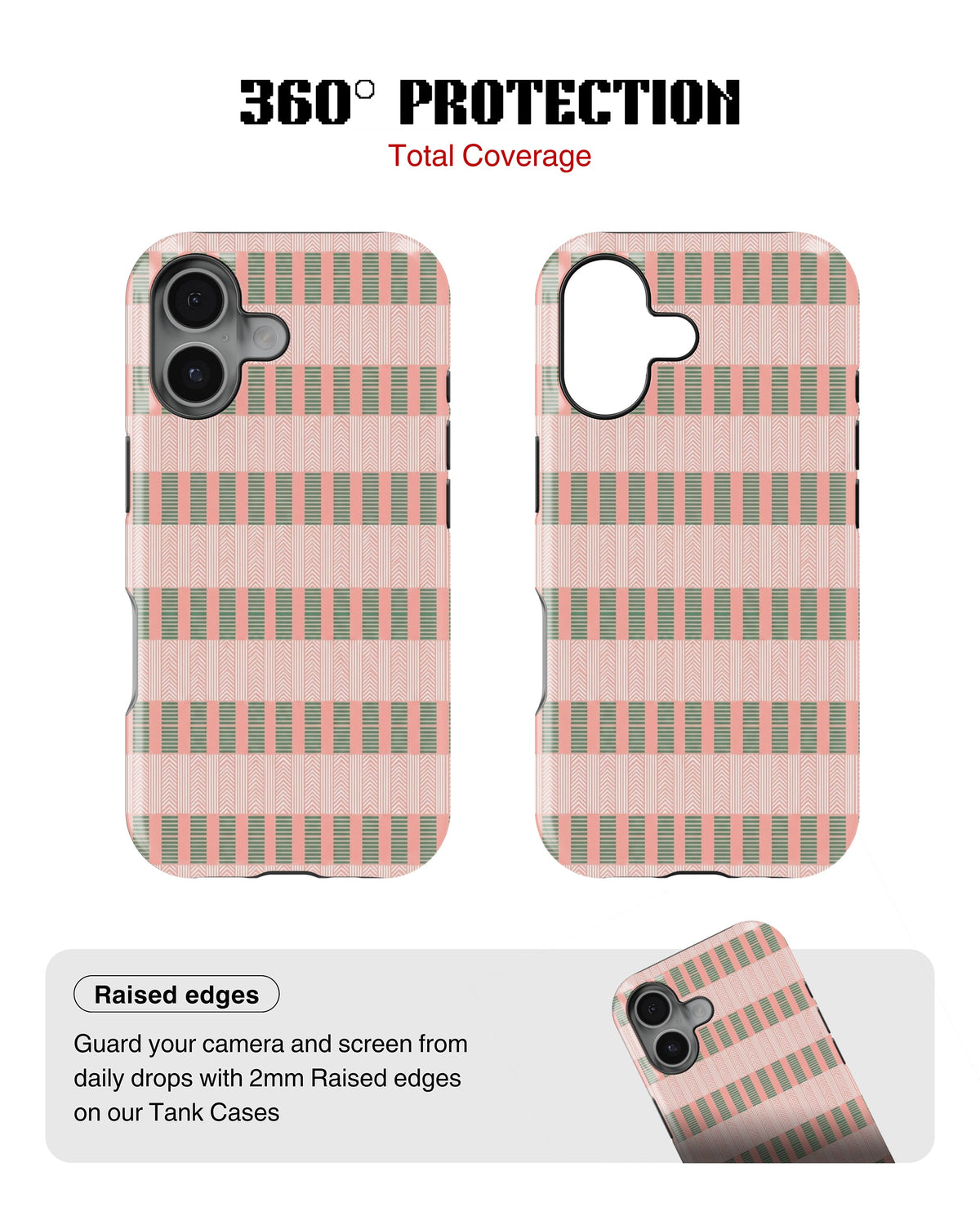 iPhone 16 Tank Case | Girls Aesthetics (Pastel Weave)