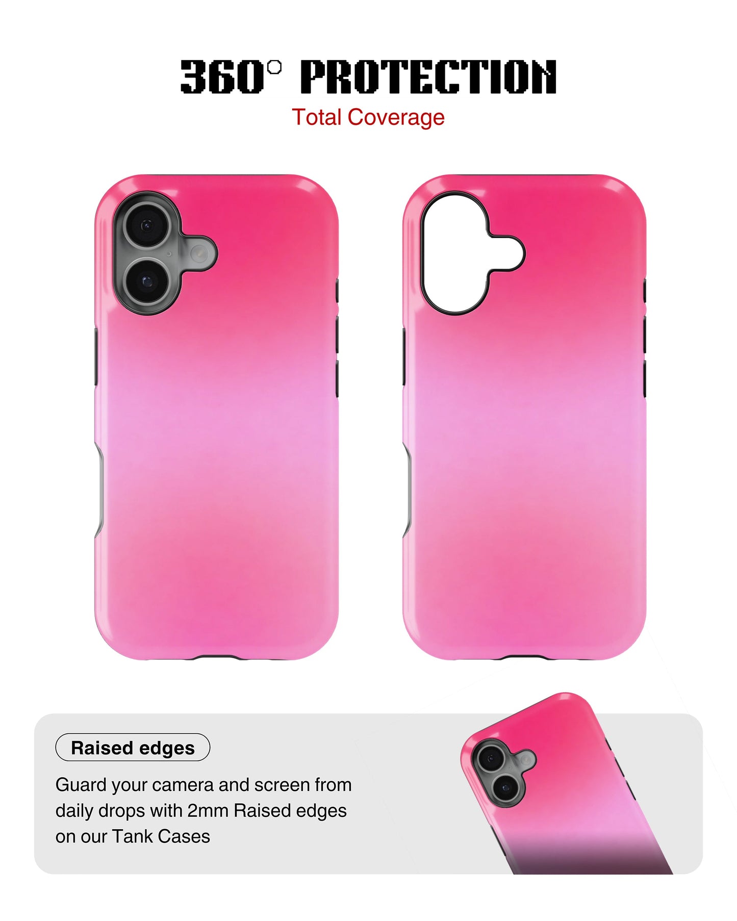 iPhone 16 Plus Tank Case | Girls Aesthetics (Pink Mist)