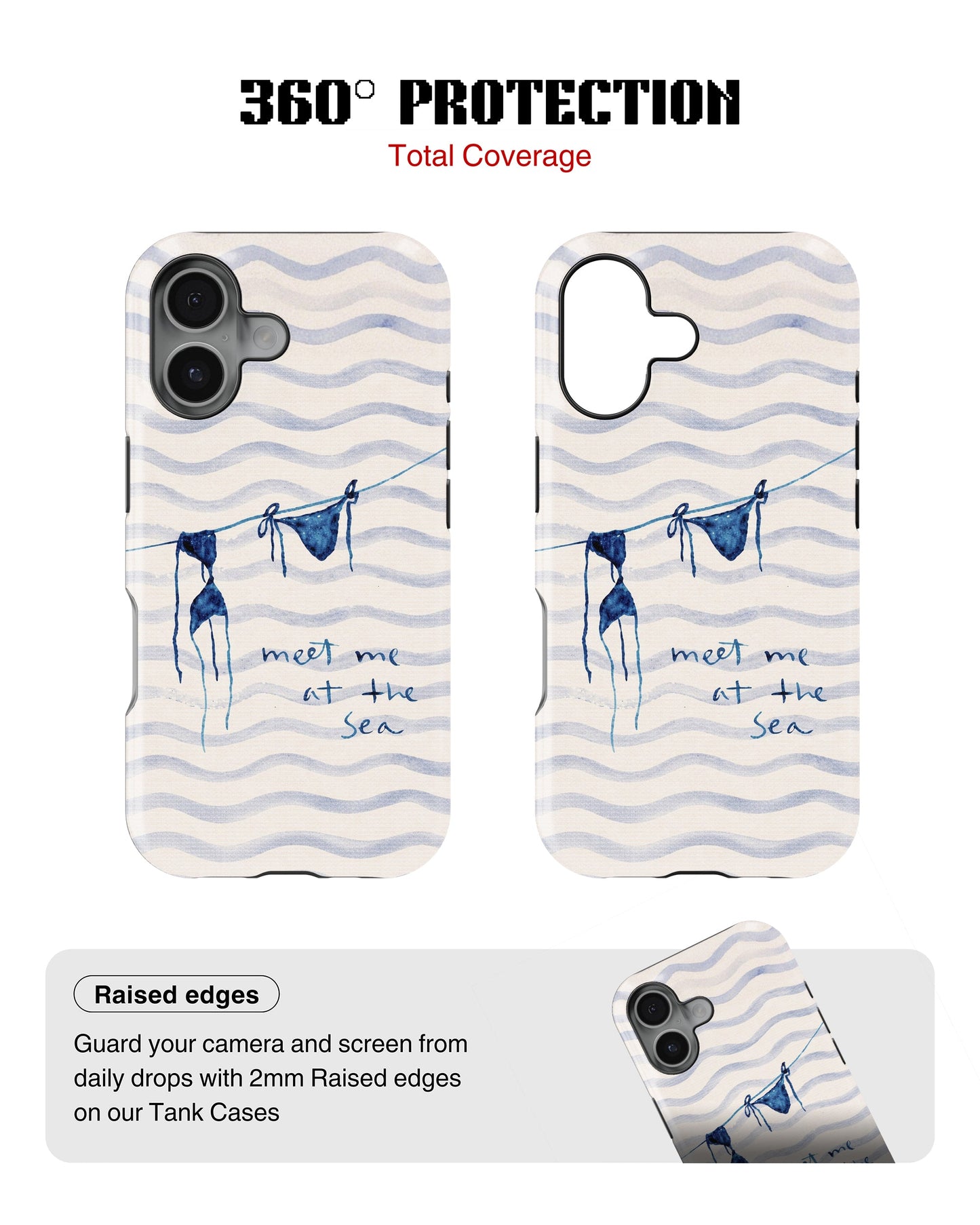iPhone 16 Plus Tank Case | Girls Aesthetics (Sea Breeze)