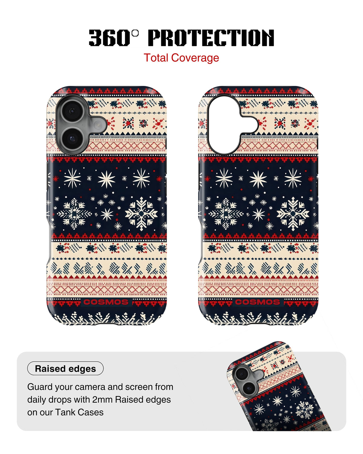 iPhone 16 Plus Tank Case | Textures (Snowfall Classic)