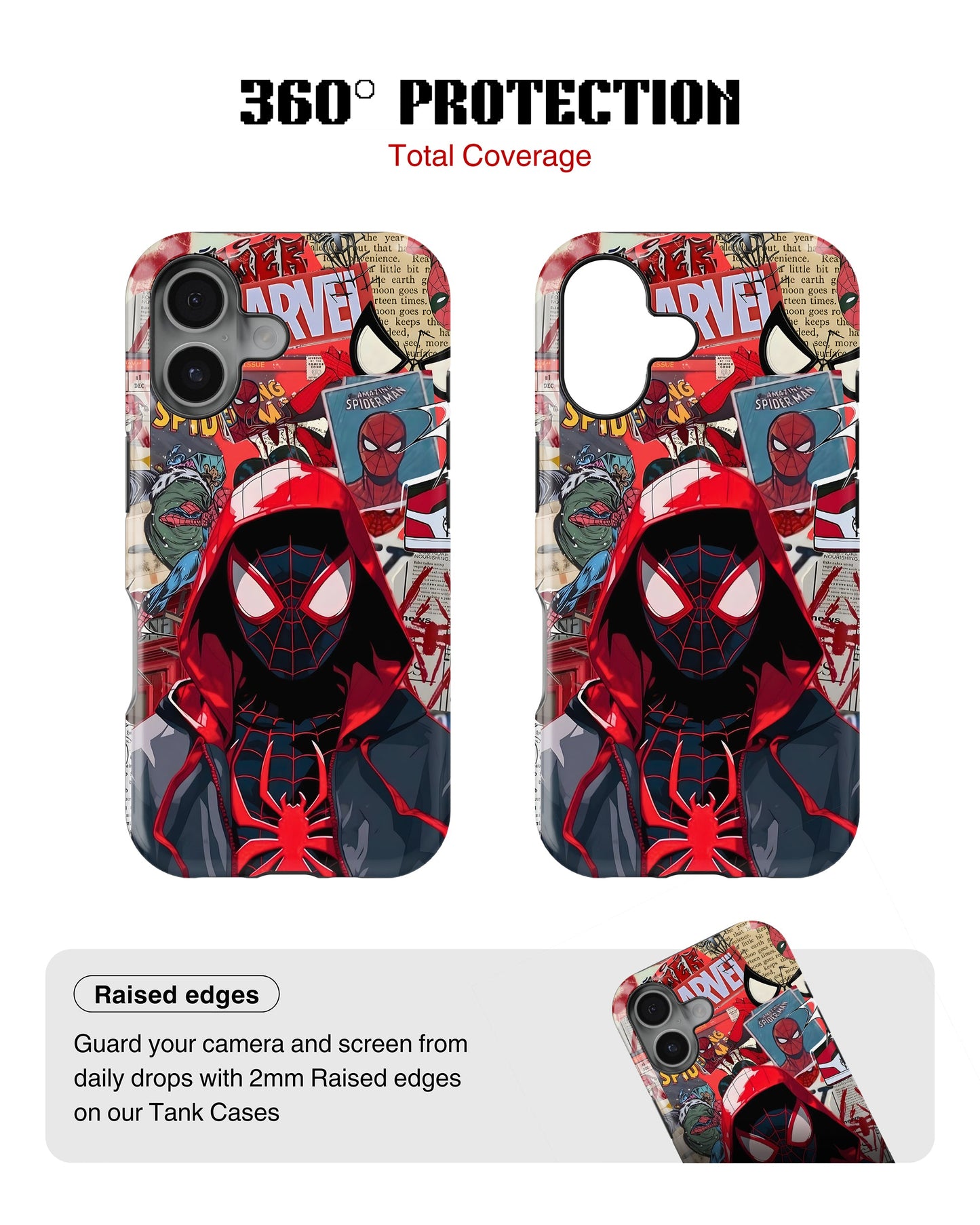 iPhone 16 Plus Tank Case | Superhero (Spider Noir)