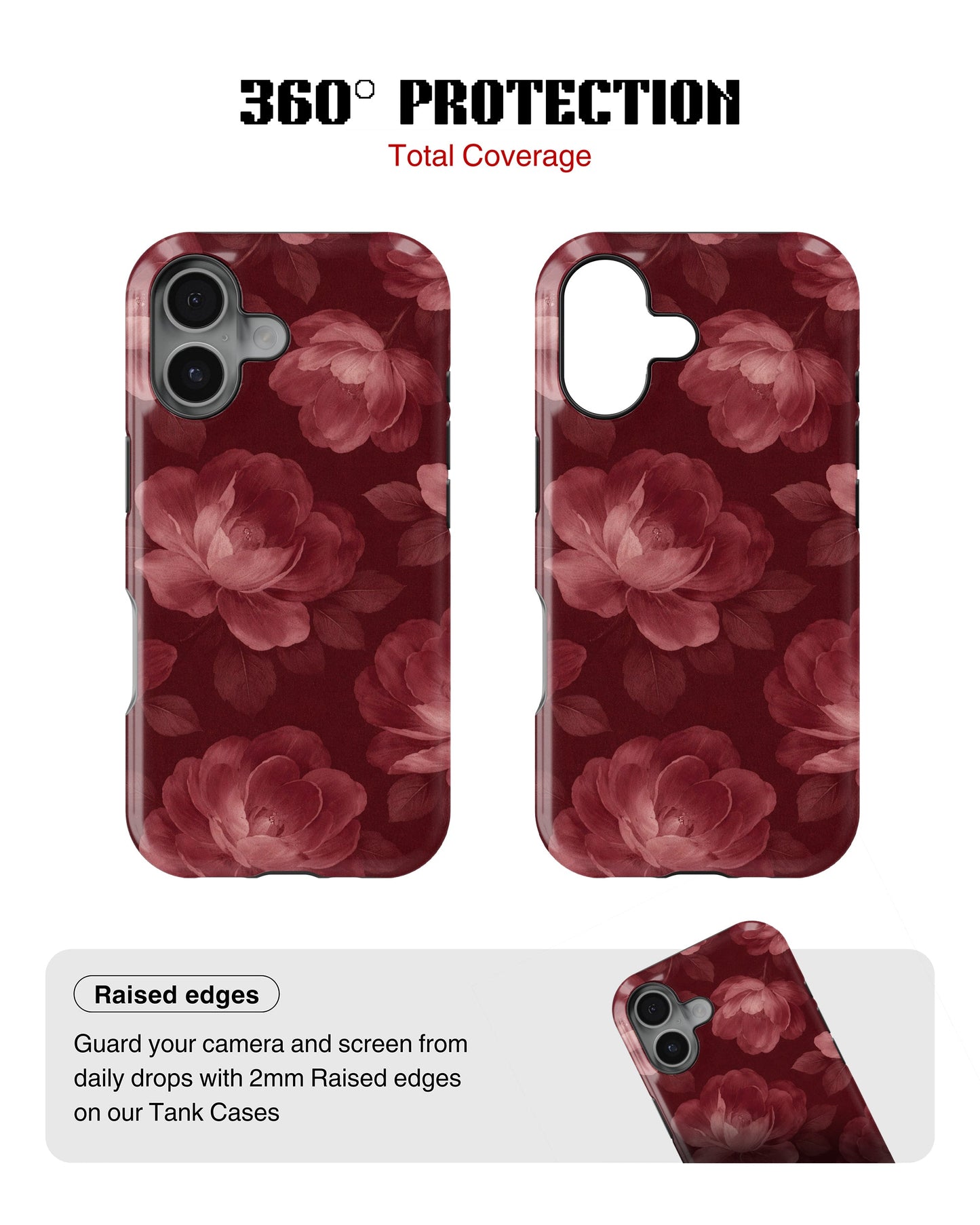 iPhone 16 Plus Tank Case | Girls Aesthetics (Velvet Bloom)