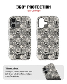 iPhone 17 Tank Case | Textures (Vintage Mosaic)