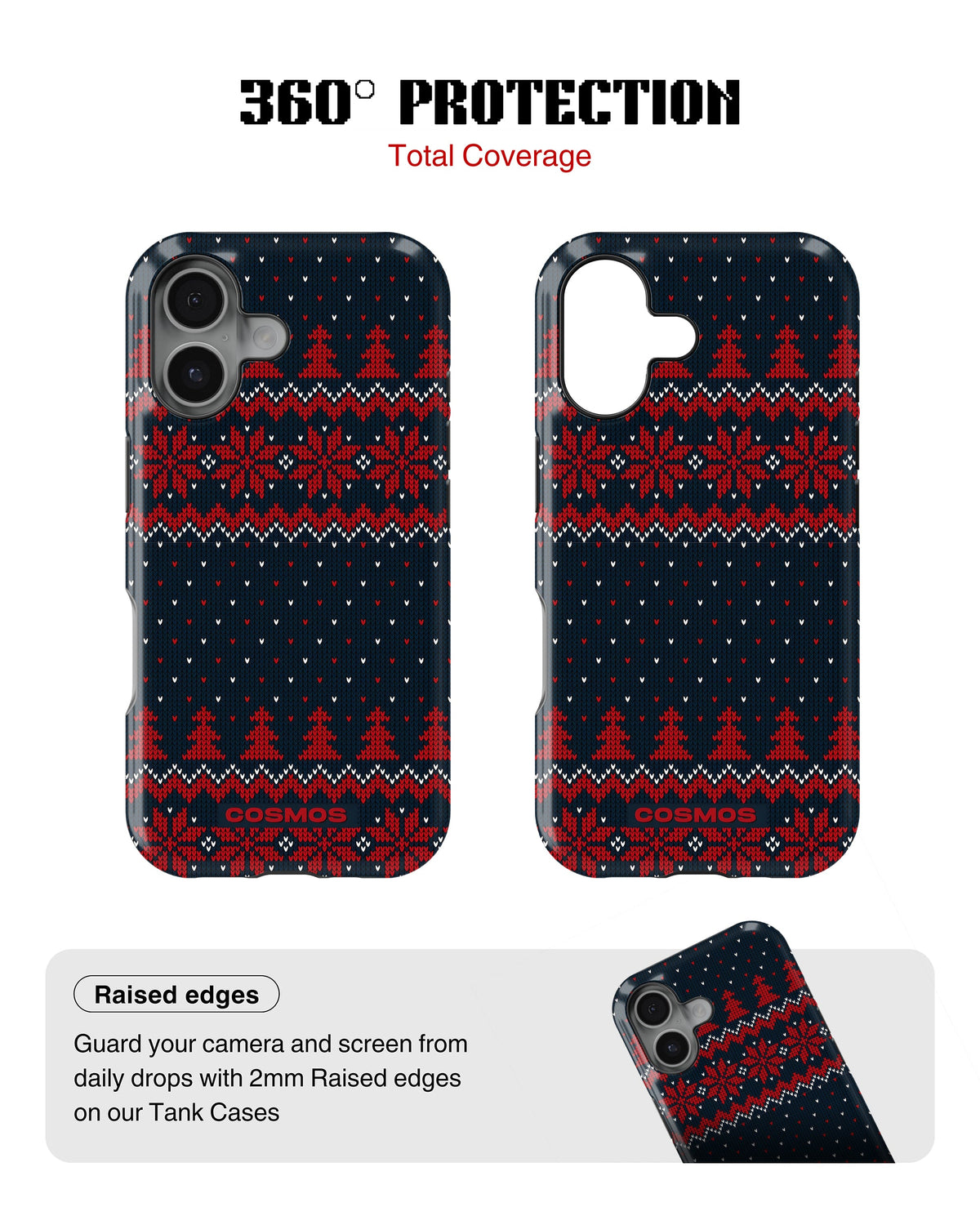 iPhone 16 Tank Case | Textures (Winter Pines)